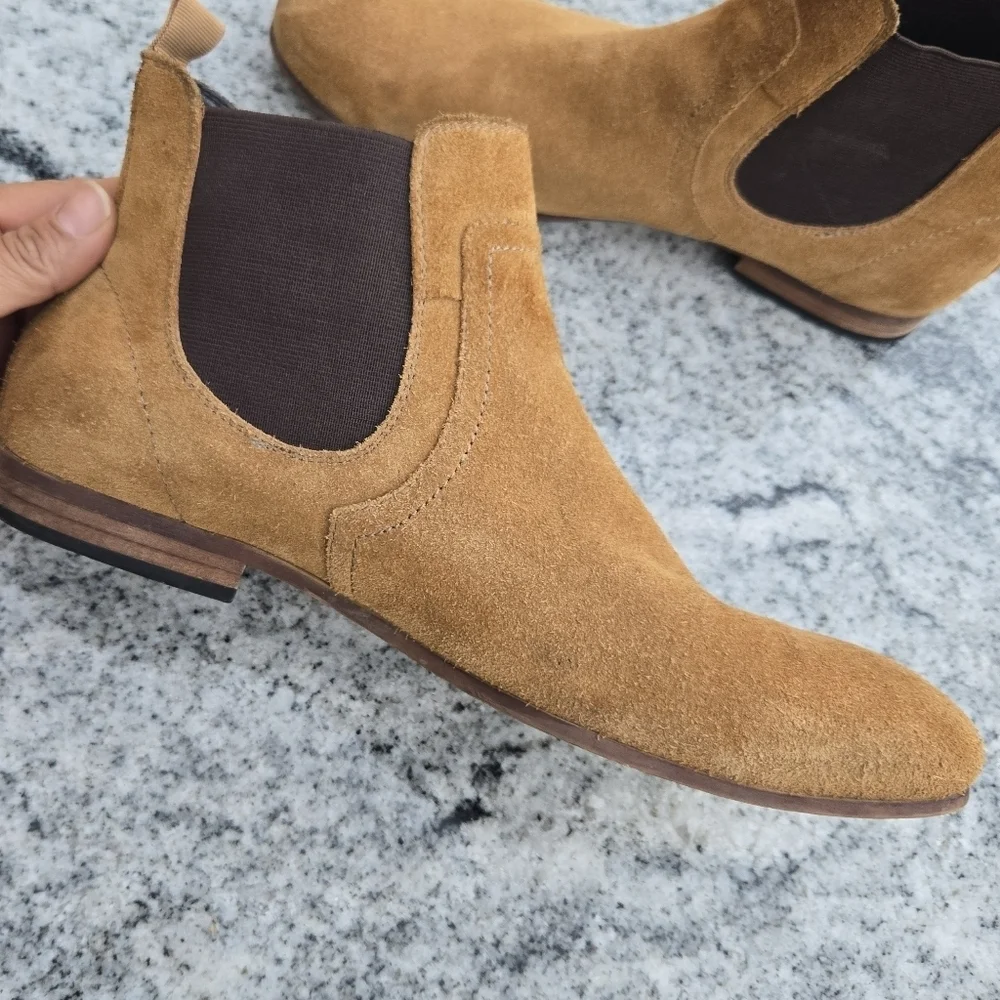 The Rail Mens Boots Brysen Chelsea 9 US 42M Suede Leather Slip On Casual Shoes